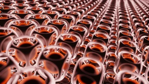 Animation of bouncing balls in a cube with an abstract neon glow. Stock-Footage 159462433