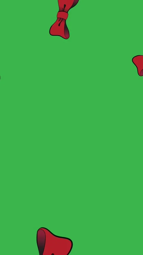Animation of bow ties falling over green background Stock Footage 319882751