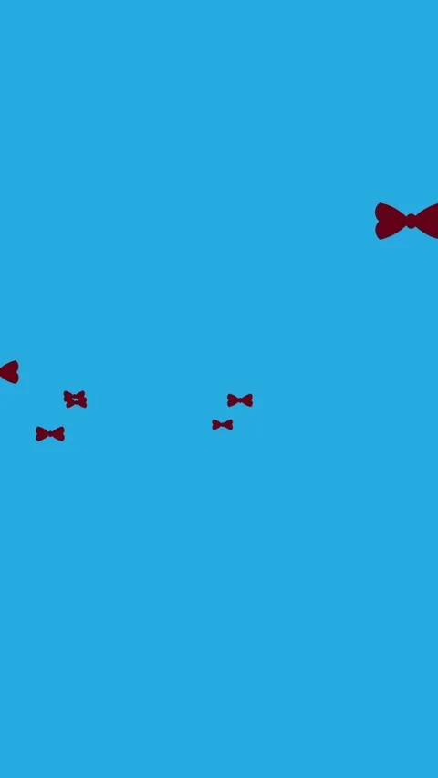 Animation of bow ties floating over blue background Stock Footage 319882757