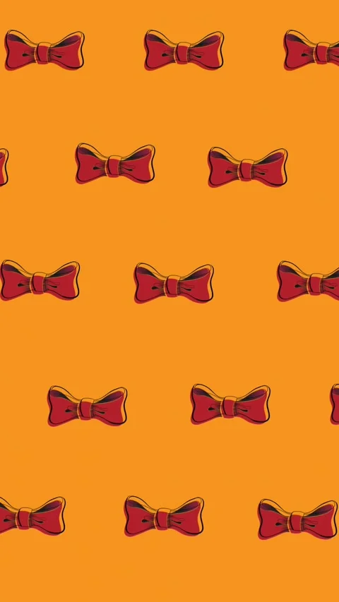 Animation of bow ties floating over orange background Stock Footage 319882760