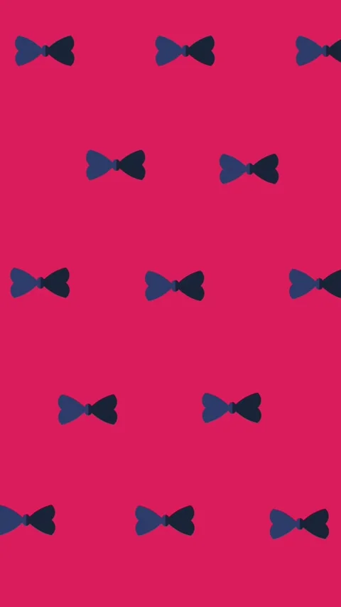 Animation of bow ties floating over red background Stock Footage 319882761