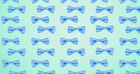 Animation of bow ties floating over green background Stock Footage 328505099