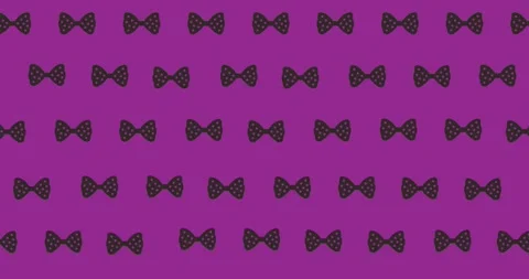 Animation of bow ties floating over purple background Stock Footage 329220386