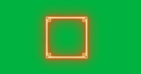 Animation of boxing ring on orange neon background Stock Footage 318504244