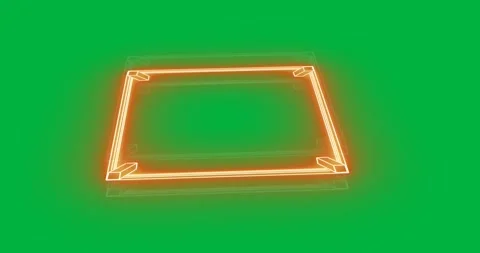 Animation of boxing ring on orange neon background Stock Footage 318504256