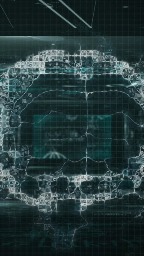 Animation of brain over globe and digital screens on black background Stock Footage 322560979