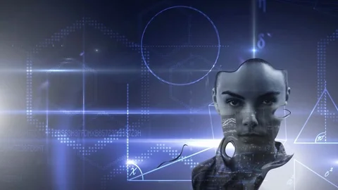 Animation of brain with technology and data processing Stock Footage 126667667