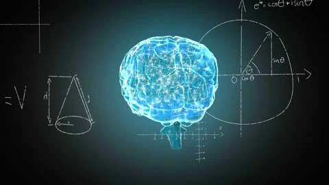 Animation of brain with technology and data processing Stock Footage 329283051