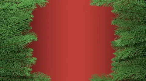 Animation with branches snowing Stock Footage 56679325