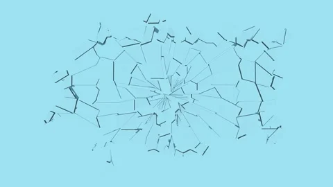 Animation of breaking an ice wall Stock Footage 255634236