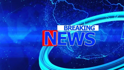 Animation of a breaking news. interlude Stock Footage 112910597