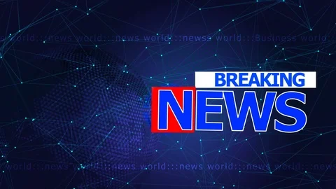 Animation of a breaking news. interlude Video stock 112910905