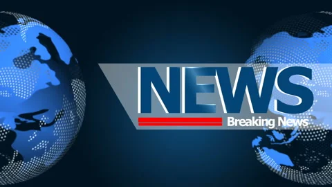 Animation of a breaking news. interlude Stock Footage 132775648