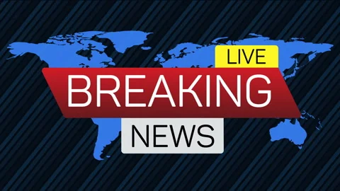 Animation of breaking news text over world map and data processing Stock Footage 288214061