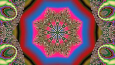 Animation of a bright abstract ornament Stock Footage 150557659