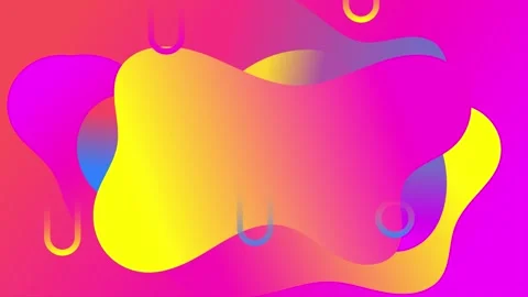 Animation of bright color gradient fluid background with long curved lines Stock Footage 313417809