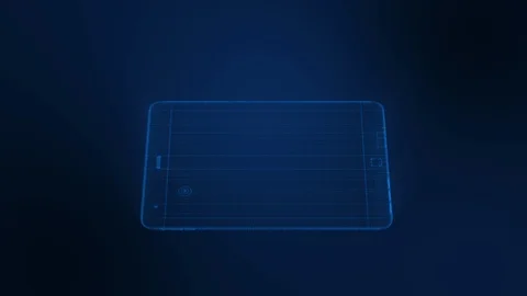 Animation of bright digital tablet and city wire frame. Stock Footage 127114779