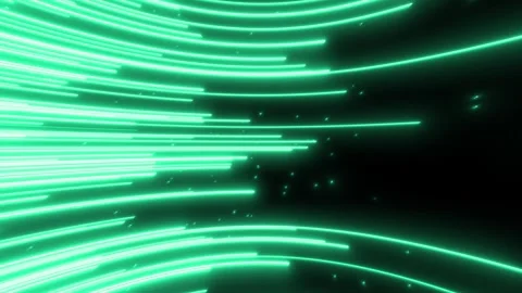 Animation of bright glowing lines. 3d Stock Footage 303799818