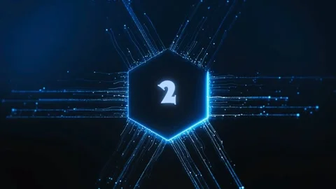 Animation with a bright neon countdown timer. Stock Footage 308564717