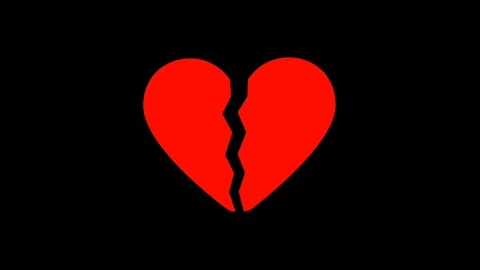 Animation of broken heart Video stock 129681104