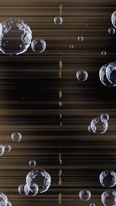 Animation of bubbles and moving trails on black background Vídeos de archivo 341659905