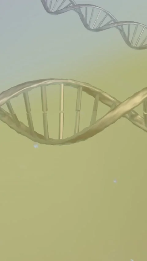 Animation of bubbles over dna strands on green background Stock Footage 323898103