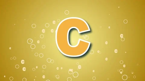Animation bubbles vitamin c, concept skin care cosmetics solution. vitamin c Stock Footage 170118425