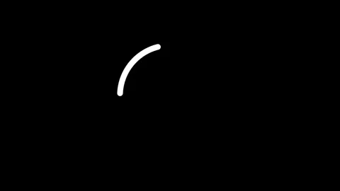 Animation buffer Loading circle icon progress rotates on a black background Stock Footage 309403510