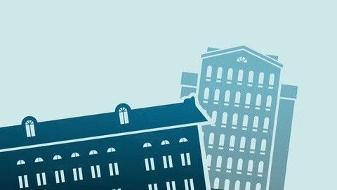 Animation Building City Stock Footage 70594098