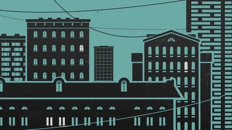 Animation Building City Stock Footage 70594141