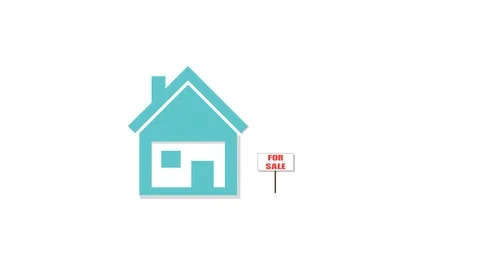 Animation of building simple house. Video stock 88398899