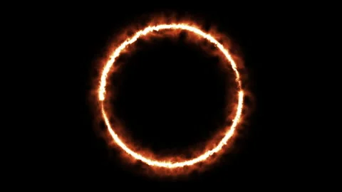 Animation of a burning circle. Video stock 164550593