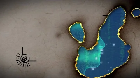 Animation of burning document over digital human head and data processing, on Video stock 156956893