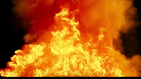 Animation of burning fuel with a bright red flame Video stock 290482913