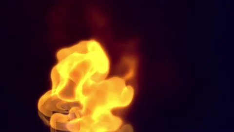 Animation of the burning key of a musical note. Stock Footage 201198978