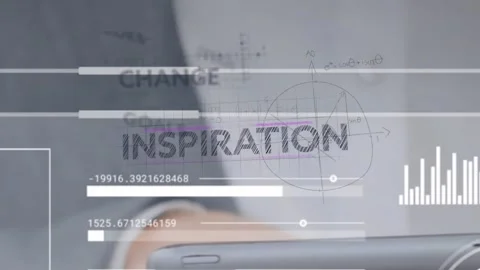 Animation of business concept texts and data processing over mid section of man Stock Footage 325702937