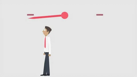 Animation of a businessman managing a workflow Stock Footage 146718992