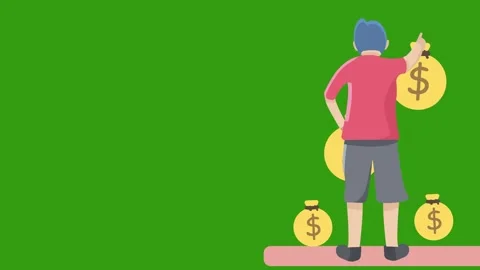 Animation of bussines flat illustration Stock Footage 249339689