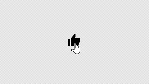 Animation of a like button being clicked by the cursor and changing color Stock Footage 280328110
