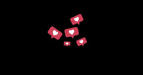 Animation, Like Buttons With A Heart Video stock 127738313