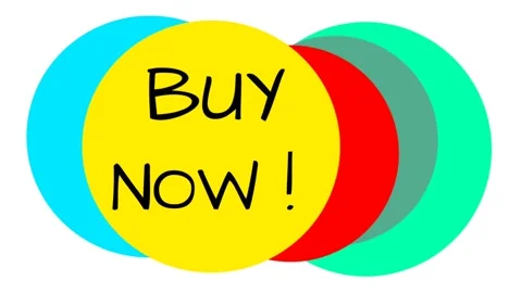 Animation BUY NOW with floating background Stock Footage 199898828
