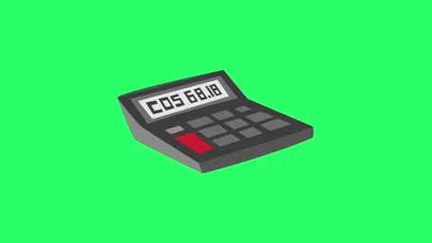 Animation calculator on green screen. Stock Footage 269957941