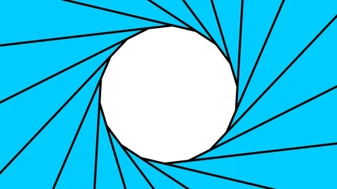 Animation camera aperture with alpha channel. Stock Footage 125530363