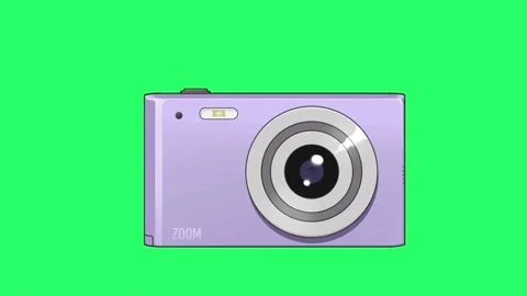 Animation camera isolate on green background. Stock Footage 200808496