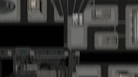 Animation of a camera moving among city buildings Stock Footage 64220159