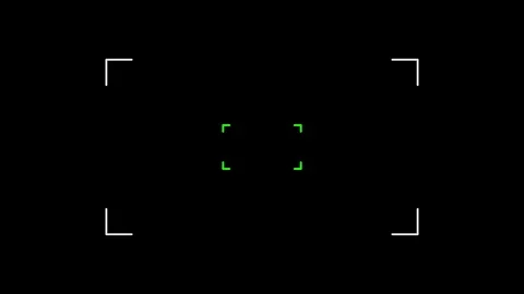 Animation of camera viewfinder with white square frame Stock Footage 120957249