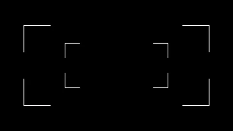Animation of camera viewfinder with white square frame Stock Footage 244583425