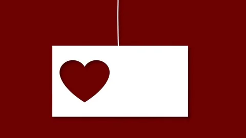 Animation of card with space for text on Valentines Day. Alpha channel. Stock Footage 84683965
