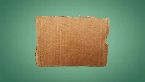 Animation of Cardboard Cutouts on Green Background Video stock 282918425