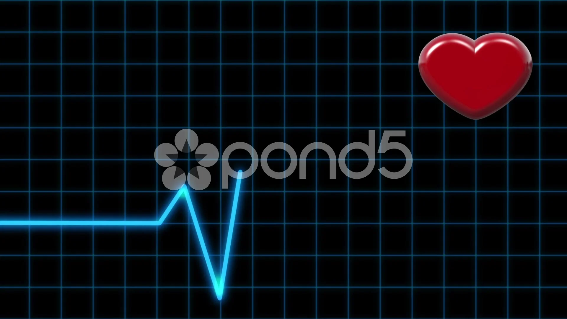 Animation Cardiogram and Pulsing Heart o... | Stock Video | Pond5